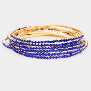 6PCS - Rhinestone Stretch Bracelets